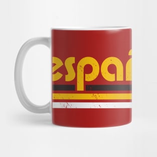 Retro Spain Football // Vintage Grunge Spanish Pride Word Art Mug